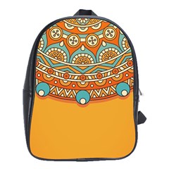 Mandala Orange School Bag (xl) by goljakoff