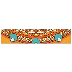 Mandala Orange Small Premium Plush Fleece Scarf