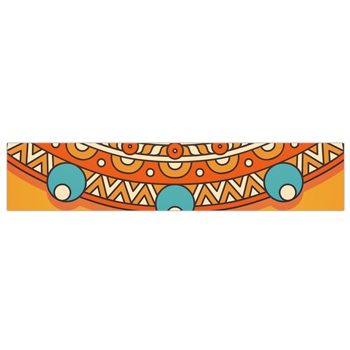 Mandala orange Small Premium Plush Fleece Scarf