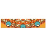 Mandala orange Small Premium Plush Fleece Scarf Back