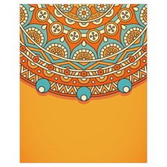 Mandala Orange Drawstring Bag (small) by goljakoff