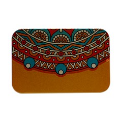 Mandala Orange Open Lid Metal Box (silver)   by goljakoff