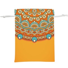 Mandala Orange Lightweight Drawstring Pouch (xl) by goljakoff