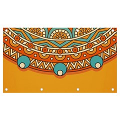 Mandala Orange Banner And Sign 7  X 4  by goljakoff