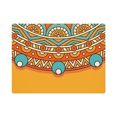 Mandala Orange Premium Plush Fleece Blanket (mini) by goljakoff