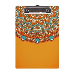 Mandala Orange A5 Acrylic Clipboard by goljakoff