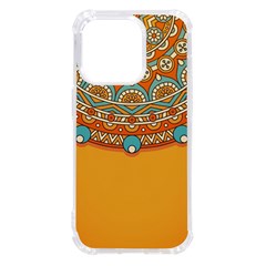 Mandala Orange Iphone 14 Pro Tpu Uv Print Case by goljakoff