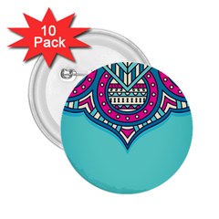 Mandala Blue 2 25  Buttons (10 Pack)  by goljakoff