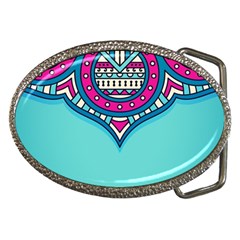 Mandala Blue Belt Buckles by goljakoff