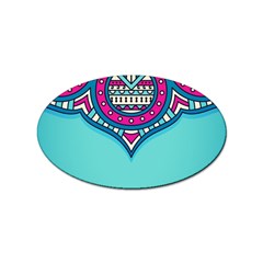 Mandala Blue Sticker (oval) by goljakoff