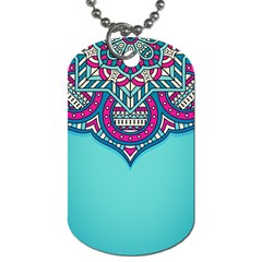 Mandala Blue Dog Tag (one Side) by goljakoff