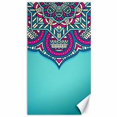 Mandala Blue Canvas 40  X 72  by goljakoff