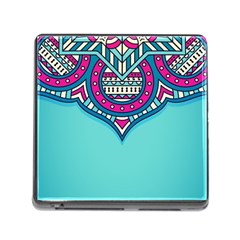 Mandala Blue Memory Card Reader (square 5 Slot) by goljakoff