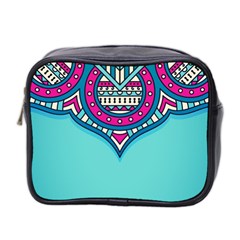 Mandala Blue Mini Toiletries Bag (two Sides) by goljakoff