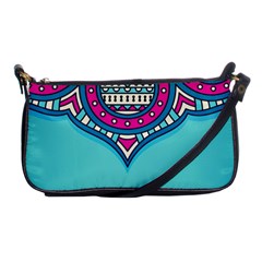 Mandala Blue Shoulder Clutch Bag by goljakoff