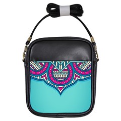 Mandala Blue Girls Sling Bag by goljakoff