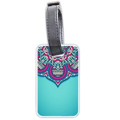 Mandala Blue Luggage Tag (one Side) by goljakoff