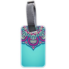 Mandala Blue Luggage Tag (two Sides) by goljakoff