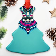 Mandala Blue Ornament (christmas Tree) 