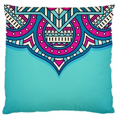 Mandala Blue Large Cushion Case (one Side) by goljakoff