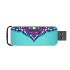 Mandala Blue Portable Usb Flash (one Side) by goljakoff