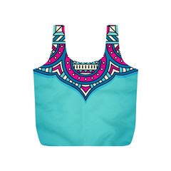 Mandala Blue Full Print Recycle Bag (s) by goljakoff