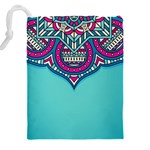 Mandala blue Drawstring Pouch (5XL) Back