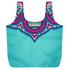 Mandala Blue Full Print Recycle Bag (xxl) by goljakoff