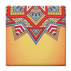 Mandala Sun Tile Coaster by goljakoff