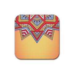 Mandala Sun Rubber Coaster (square) by goljakoff