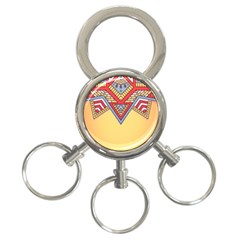 Mandala Sun 3-ring Key Chain by goljakoff