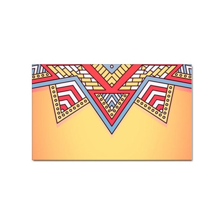 Mandala sun Sticker (Rectangular)