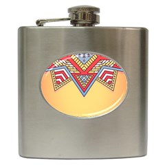 Mandala Sun Hip Flask (6 Oz) by goljakoff