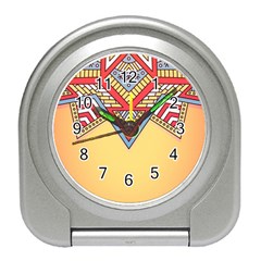 Mandala Sun Travel Alarm Clock by goljakoff