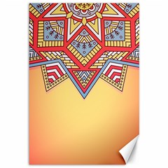 Mandala Sun Canvas 12  X 18  by goljakoff