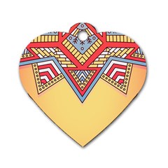 Mandala Sun Dog Tag Heart (two Sides) by goljakoff