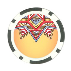 Mandala Sun Poker Chip Card Guard by goljakoff