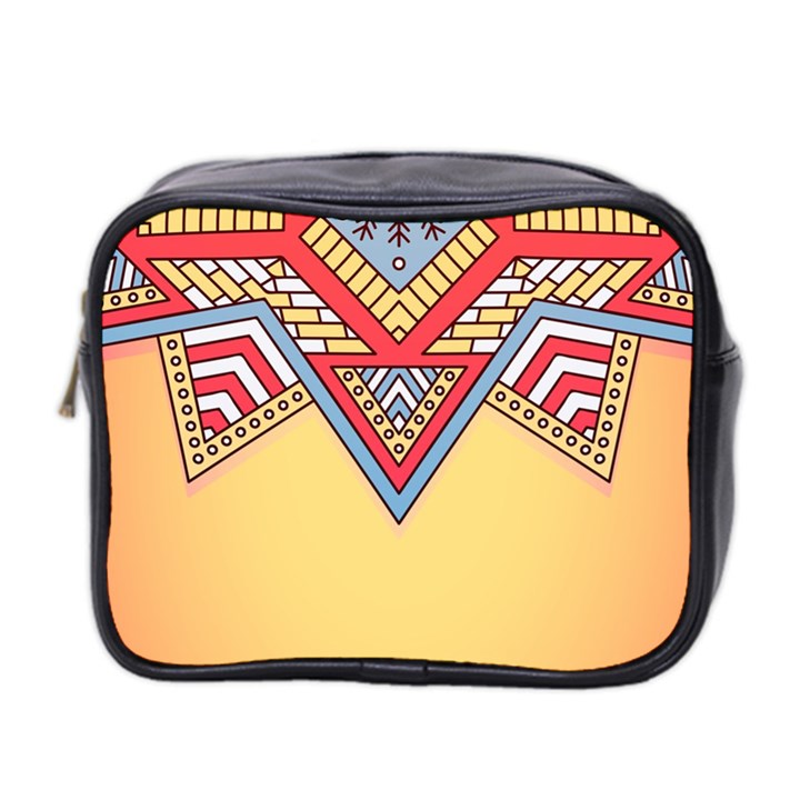 Mandala sun Mini Toiletries Bag (Two Sides)