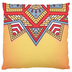 Mandala Sun Large Cushion Case (one Side) by goljakoff