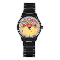 Mandala Sun Stainless Steel Round Watch by goljakoff