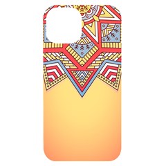 Mandala Sun Iphone 14 Black Uv Print Case by goljakoff