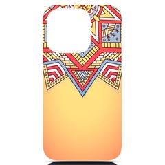 Mandala Sun Iphone 14 Pro Black Uv Print Case by goljakoff