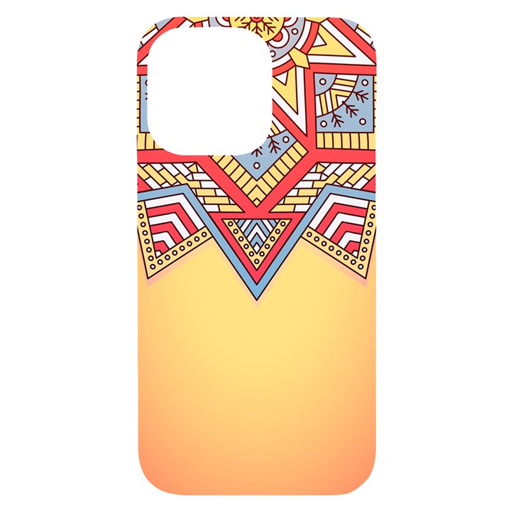 Mandala sun iPhone 14 Pro Max Black UV Print Case