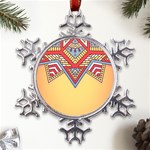 Mandala sun Metal Large Snowflake Ornament Front