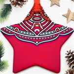 Mandala red Ornament (Star) Front