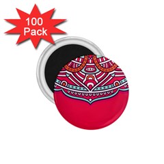 Mandala Red 1 75  Magnets (100 Pack)  by goljakoff