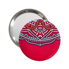 Mandala Red 2 25  Handbag Mirrors by goljakoff