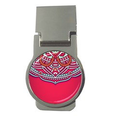 Mandala Red Money Clips (round)  by goljakoff