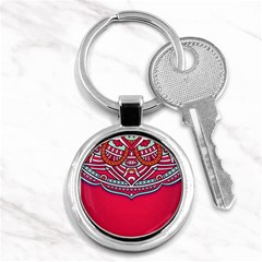 Mandala Red Key Chain (round) by goljakoff