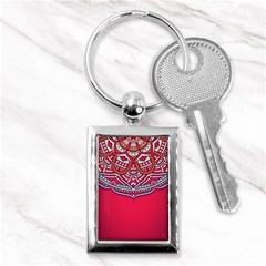 Mandala Red Key Chain (rectangle) by goljakoff